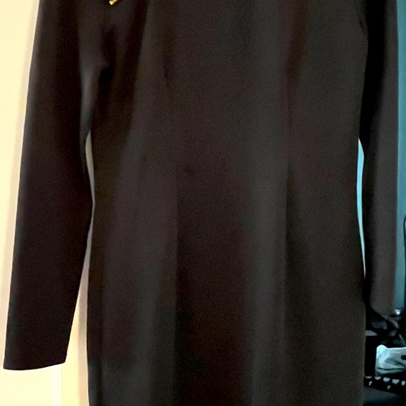 Trendy black zippered scuba dress - Picture 5 of 6